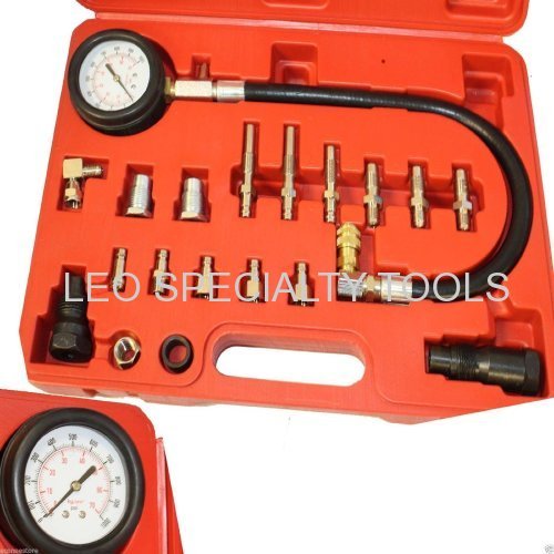 La compresión del motor diesel del cilindro 0-1000psi presión Tester gauge kit