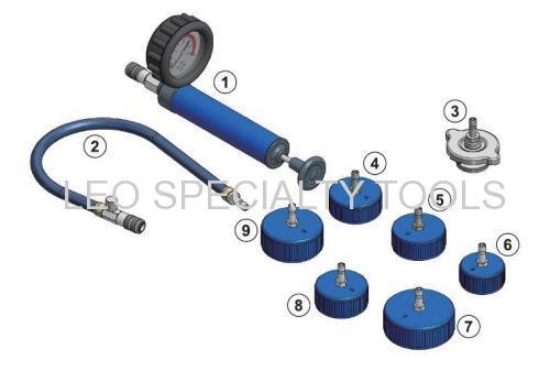 Heavy Duty camión sistema de Refrigeracion Radiador fugas diagnóstico Tester Kit